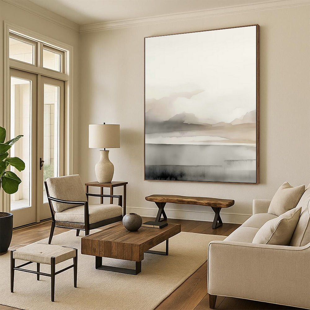 Giant Hand - Painted Abstract Canvases for Bedroom Window Walls & Office Breakout Lounges DLZ0723