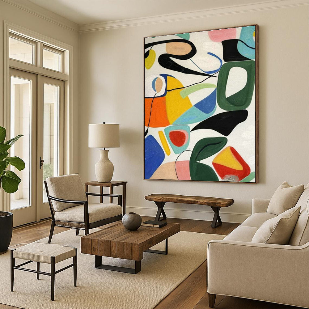 Customizable Handmade Abstract Canvas for Bedroom and Cottage Dining Room DLZ1469