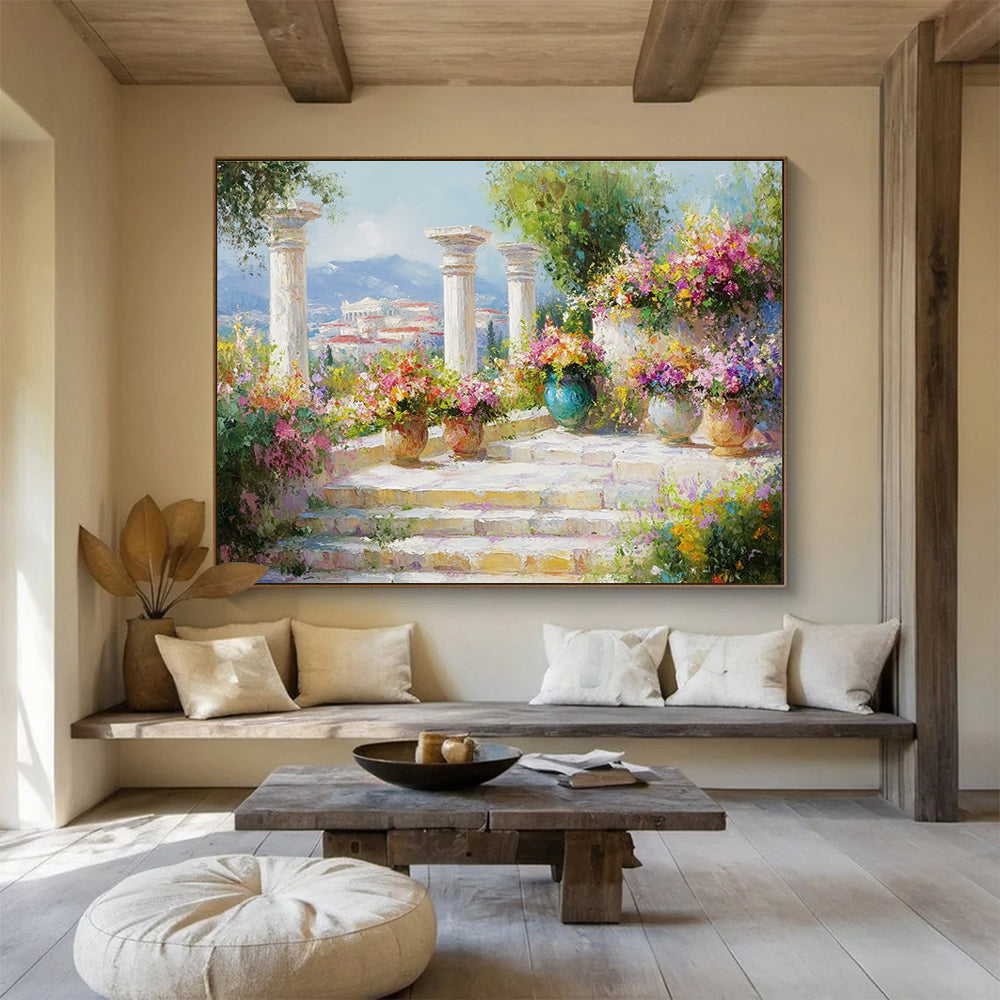 Garden with Columns - Classical Landscape Painting DYP059