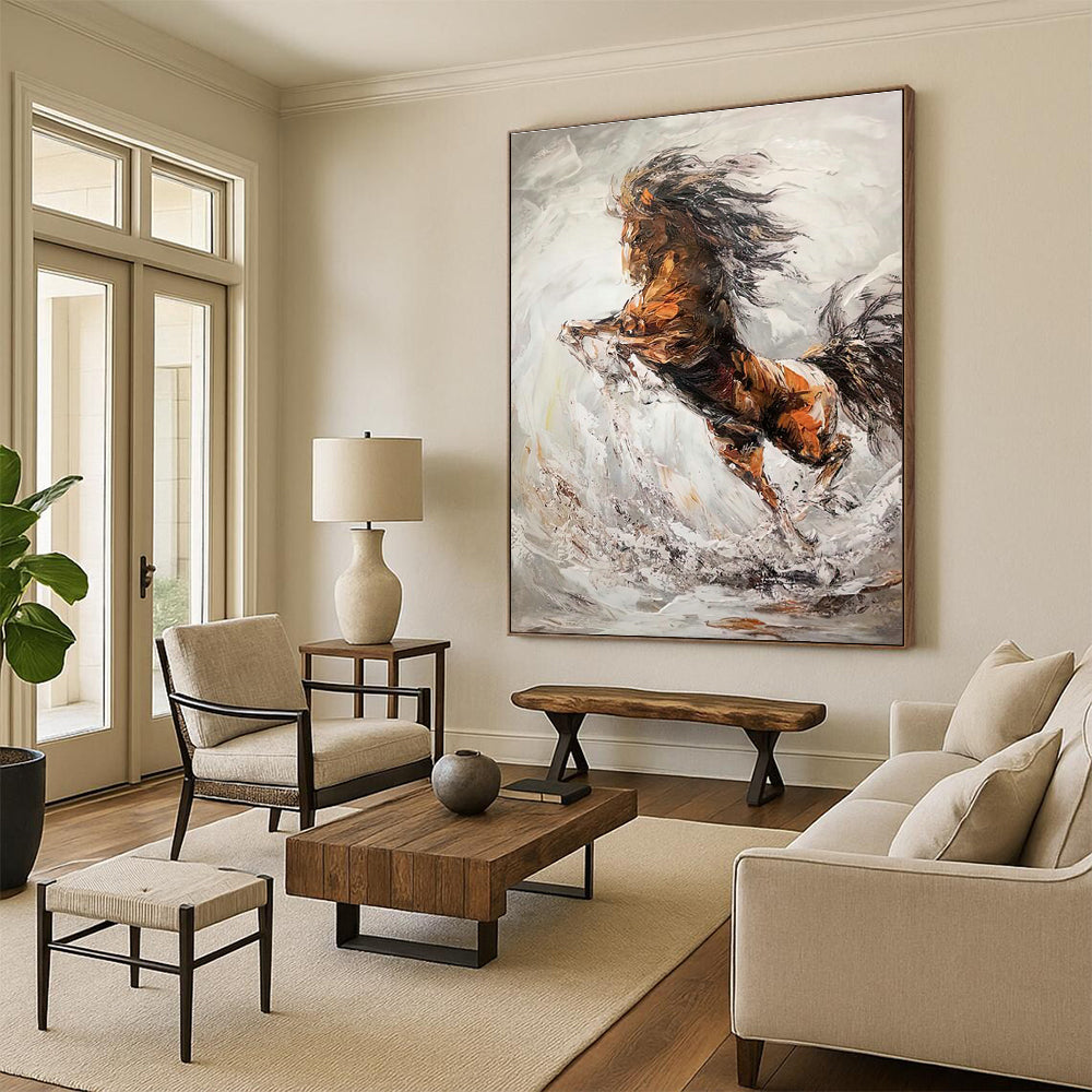 Tremendous Custom - Textured Handmade Abstract Canvas for Bedroom & Entryway DLZ2131