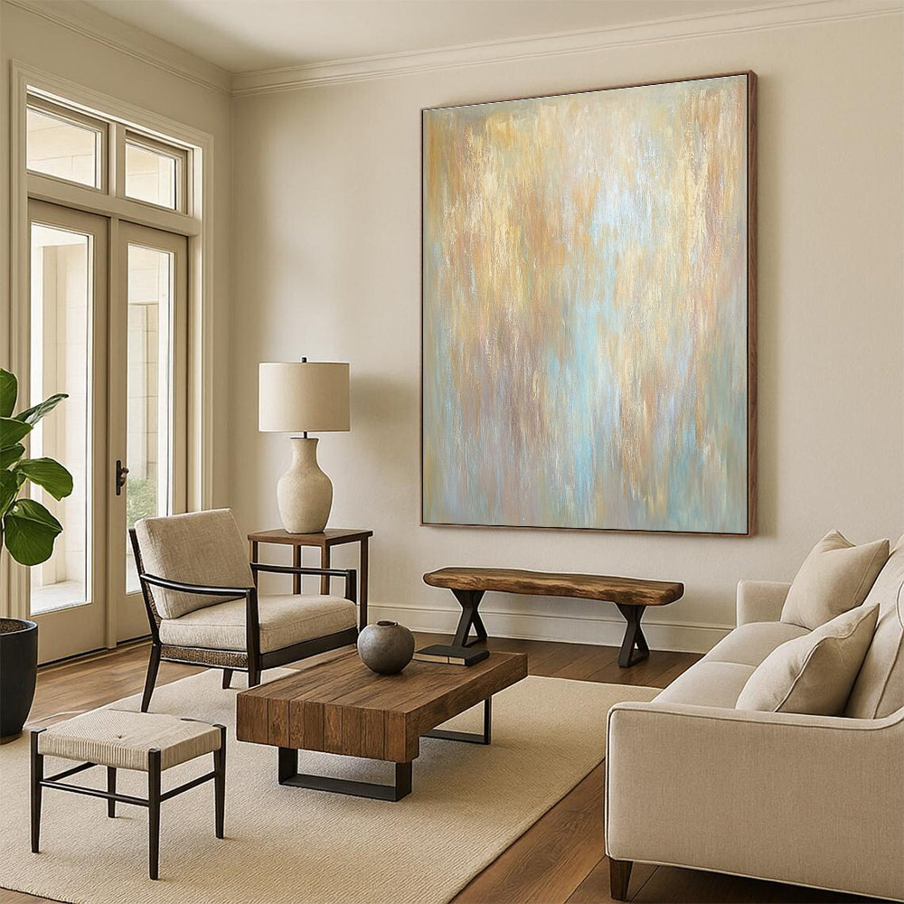 Soft Color Gradient Abstract Painting with Gentle Hues GER764