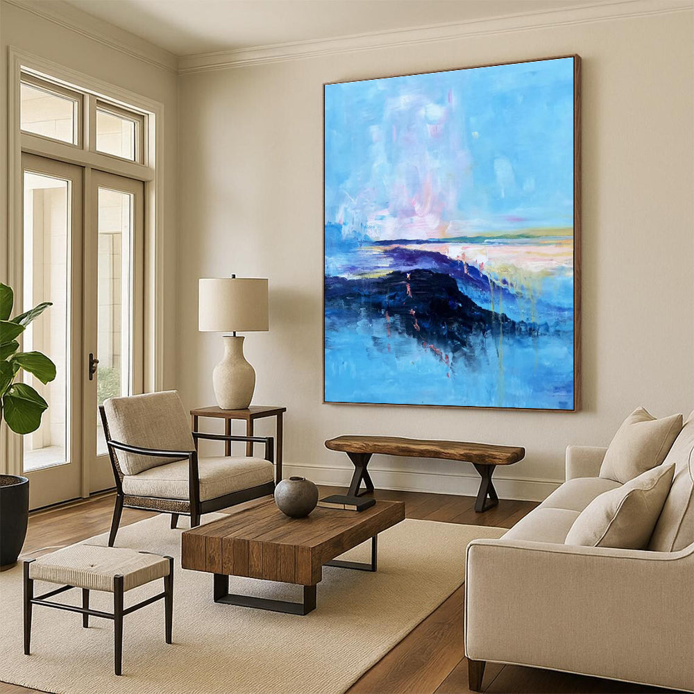 Ultra - Extended - Plus, Voice - Command - Driven Custom Abstract Paintings for Living Room Convenience DLZ0505