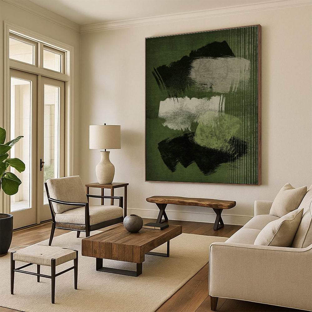Hand - Painted Oversized Abstract Wall Screen for Dining Room & Entryway DLZ1379