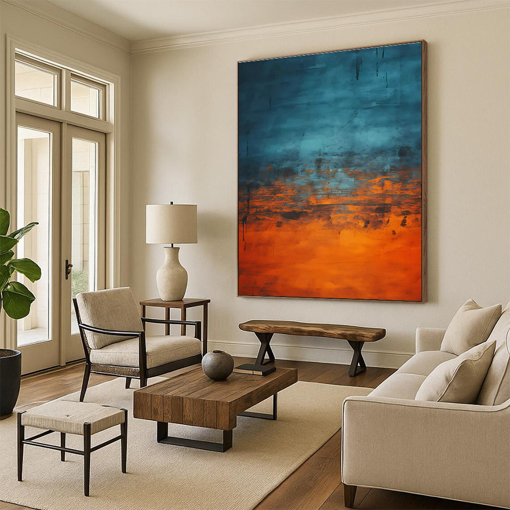 Huge, Layered Custom Abstract Art for Dining Room Allure DLZ0453