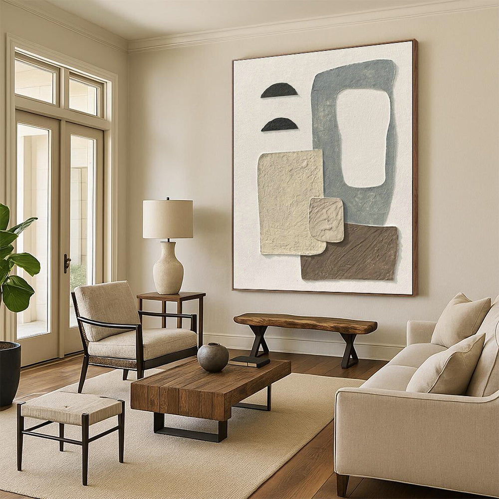Custom Hand-Painted Abstract Canvas for Living Room and Office DLZ1524