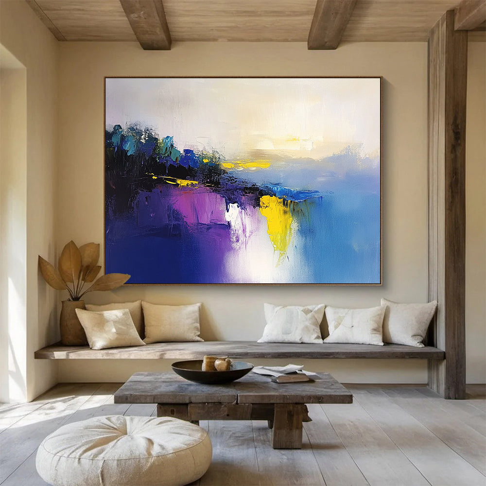 Colorful Lake Reflection Abstract Painting DYP475