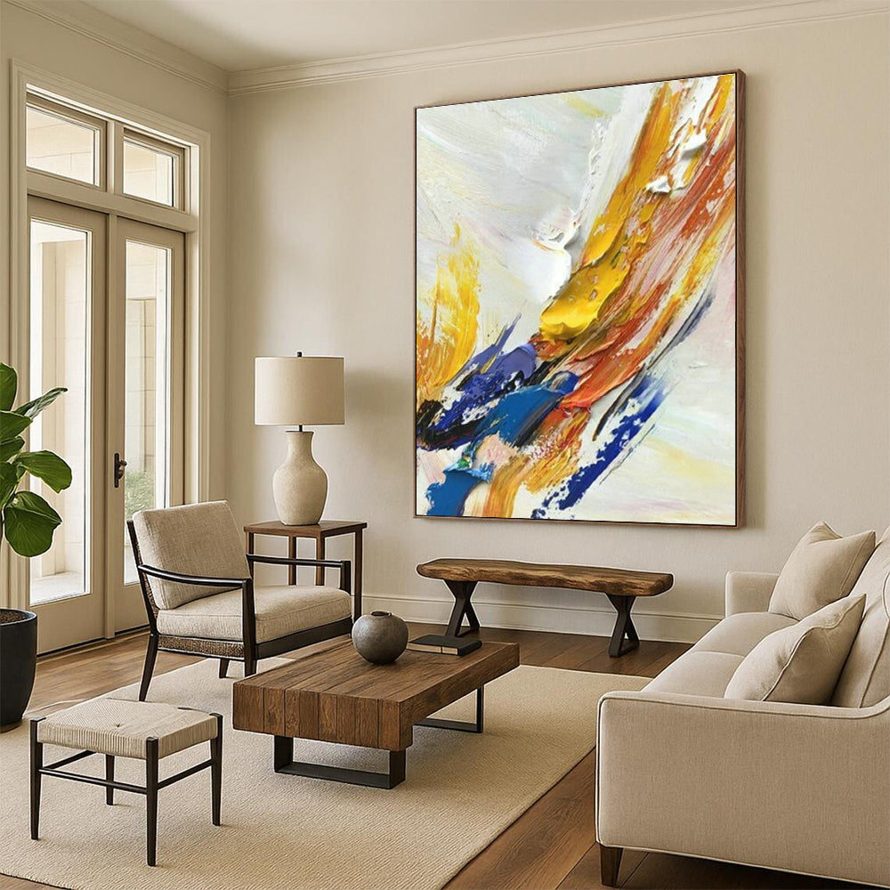 Large Handmade Abstract Canvas for Bedroom and Hallway DLZ1446
