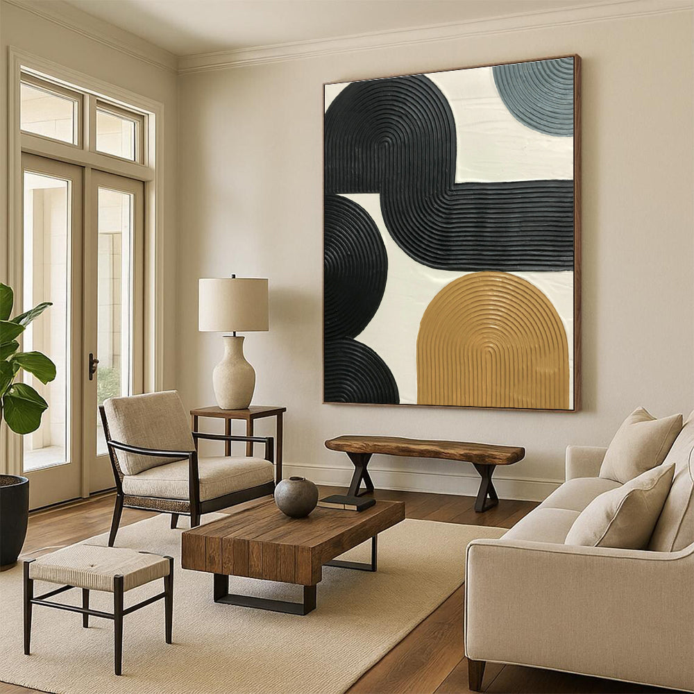 Hand-Painted Oversized Abstract Wall Hanging for Bedroom & Cottage Hallway DLZ1185
