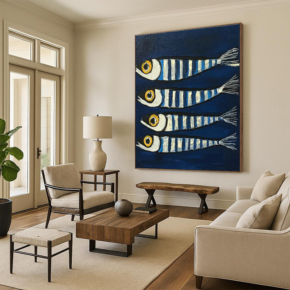 Monumental Personalized Handmade Abstract Painting for Hallway & Cottage DLZ2100