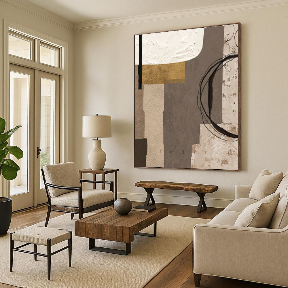 Colossal Custom - Built Handmade Abstract Wall Art for Dining Room & Hallway DLZ2216