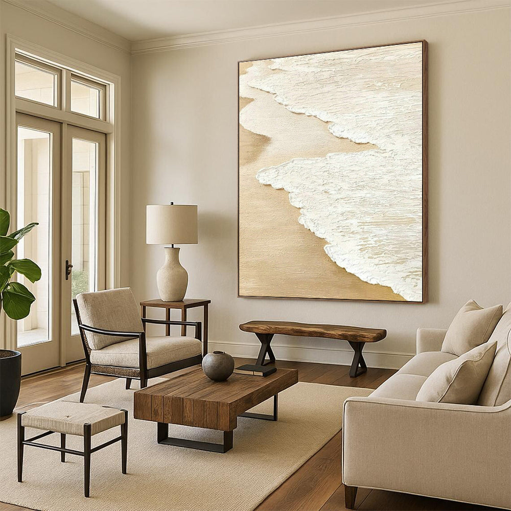 Extra-large Custom Handmade Abstract Painting for Bedroom Wardrobe Interior Wall and Dining Room Side Table Wall DLZ2004