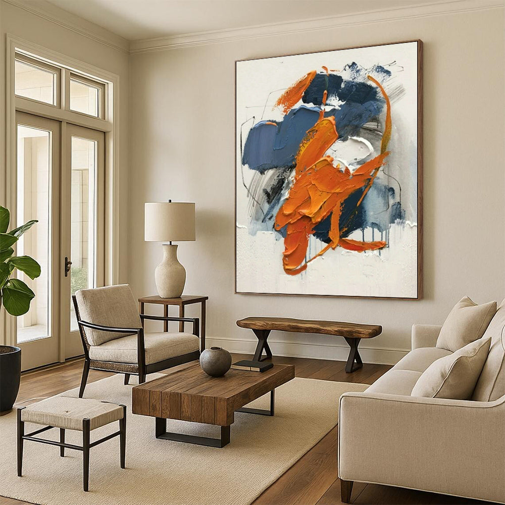Hand-Crafted Abstract Painting for Office and Entryway DLZ1454