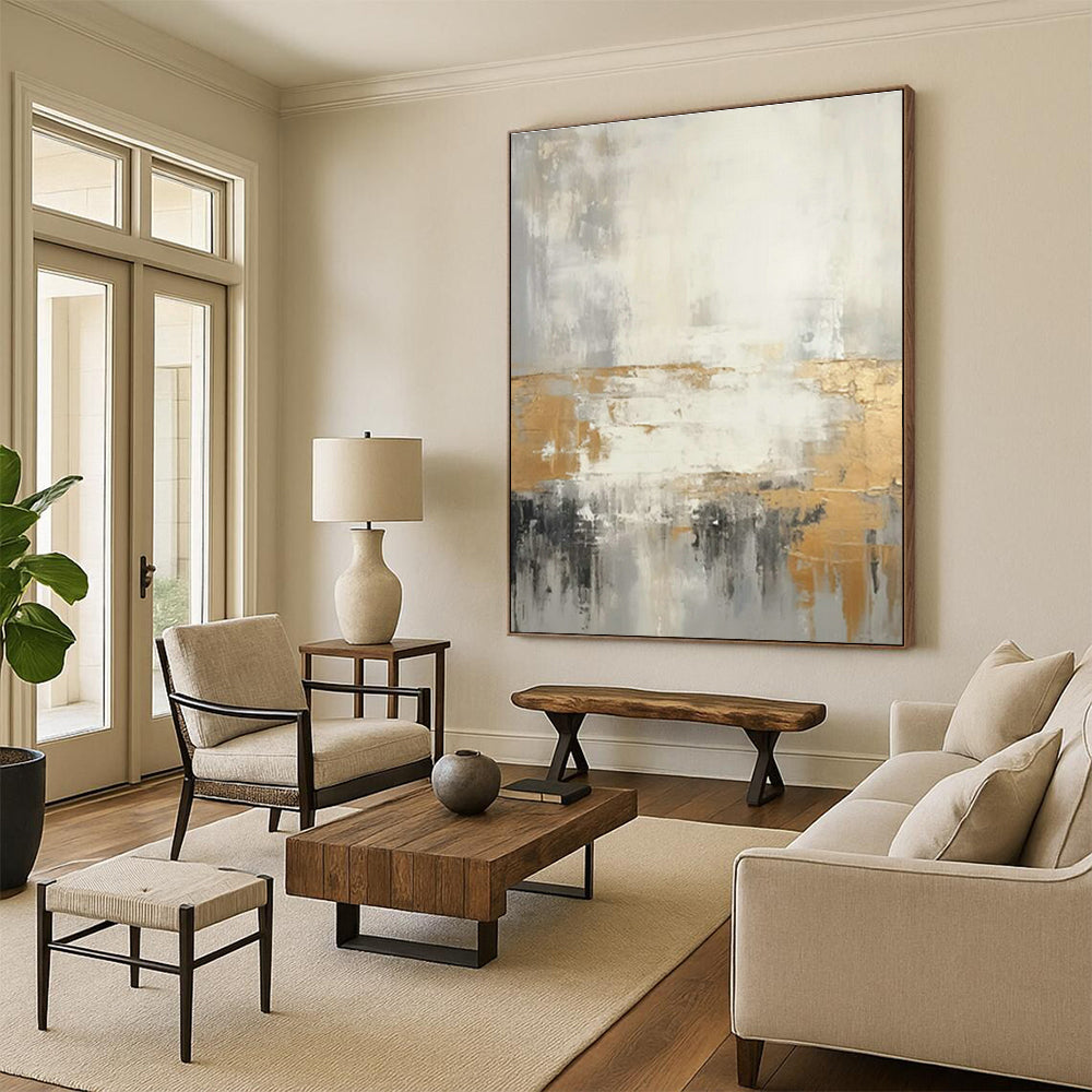 Large Custom Handmade Abstract Canvas for Cottage Bedroom Dresser Mirror Wall & Living Room Console Table Wall DLZ1742