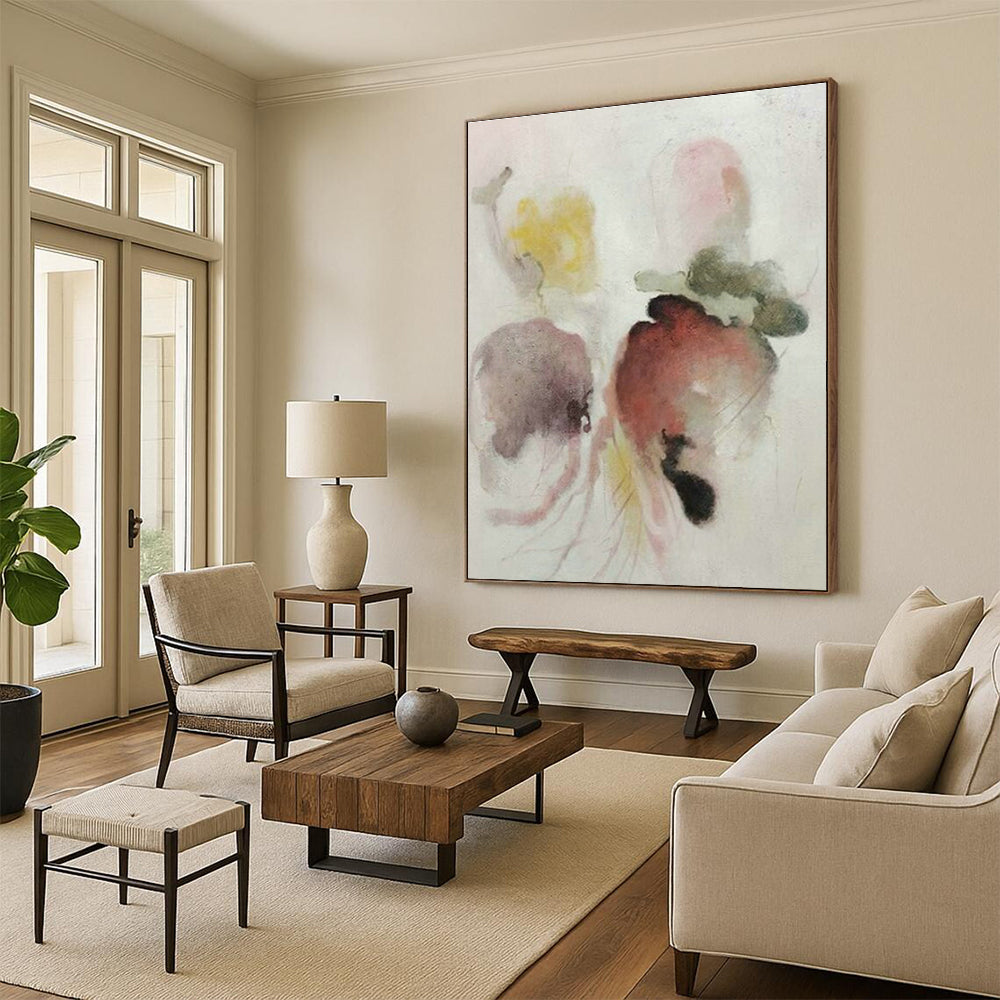 Oversized Custom Handmade Abstract Painting for Cottage Office Meeting Nook and Bedroom Reading Loft Wall DLZ1967