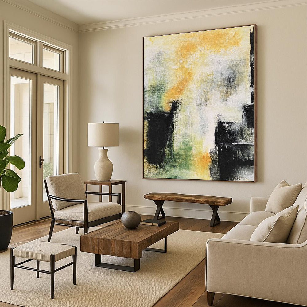 Colorful Abstract Painting with Dynamic Strokes GER435