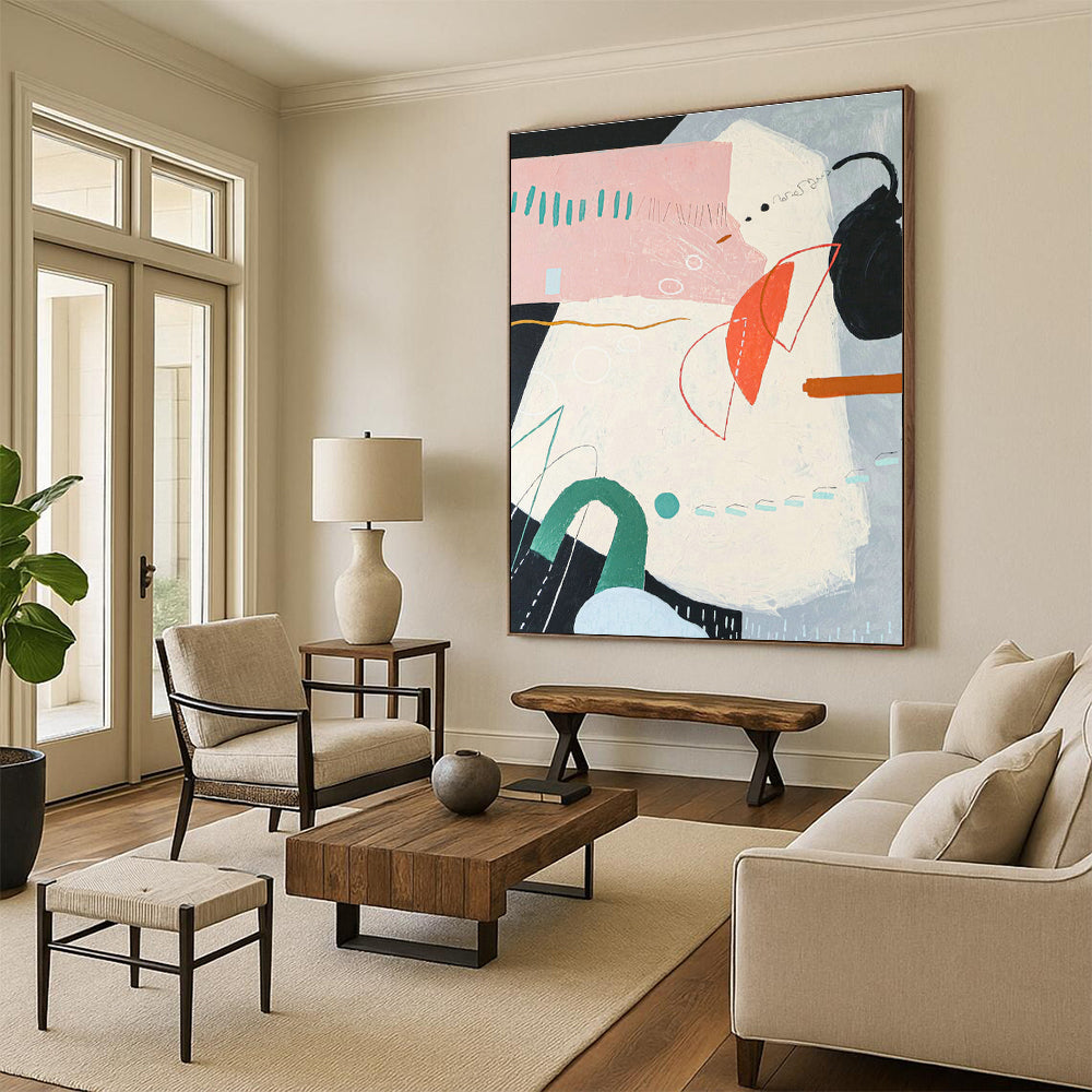 Colossal - Dimensioned Personalized Abstract Mural for Bedroom & Dining Room DLZ1100