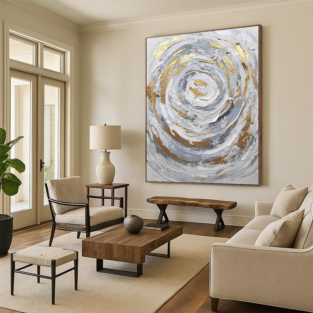 Extra-Large Handmade Abstract Canvas for Dining Room & Entryway DLZ1293