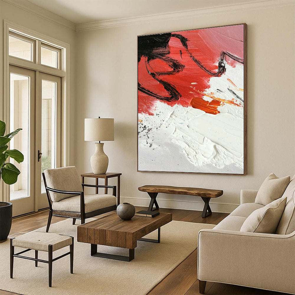 Extra-Large Hand-Painted Abstract Art for Office & Hallway DLZ1297