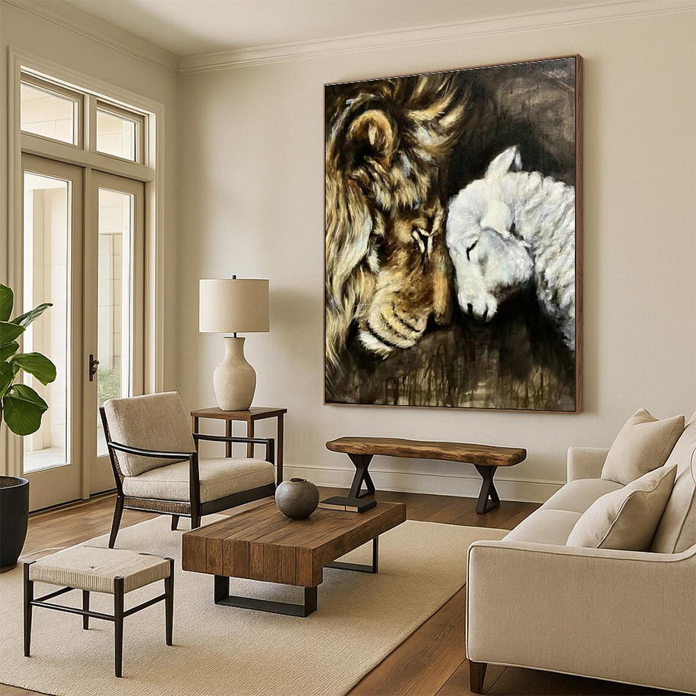 Extra - Large Bespoke Handmade Abstract Painting for Dining Room and Entryway DLZ2152