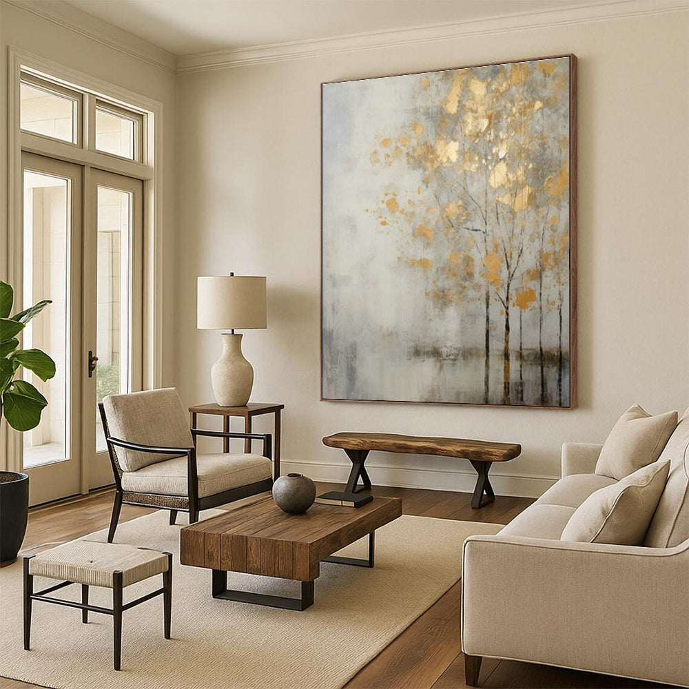Expansive Bespoke Abstract Wall Art for Entryway & Dining Room DLZ1062