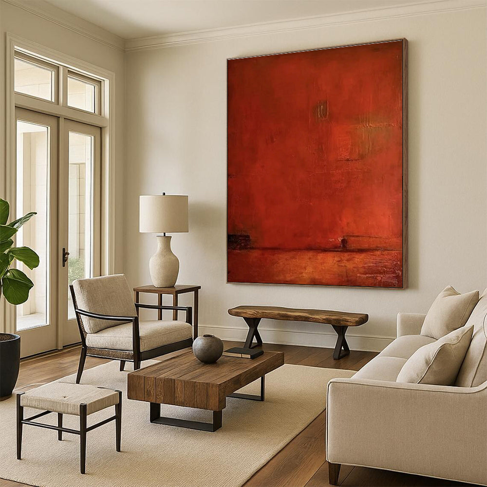 Customizable Handmade Abstract Canvas for Hallway and Cottage Entryway DLZ1498