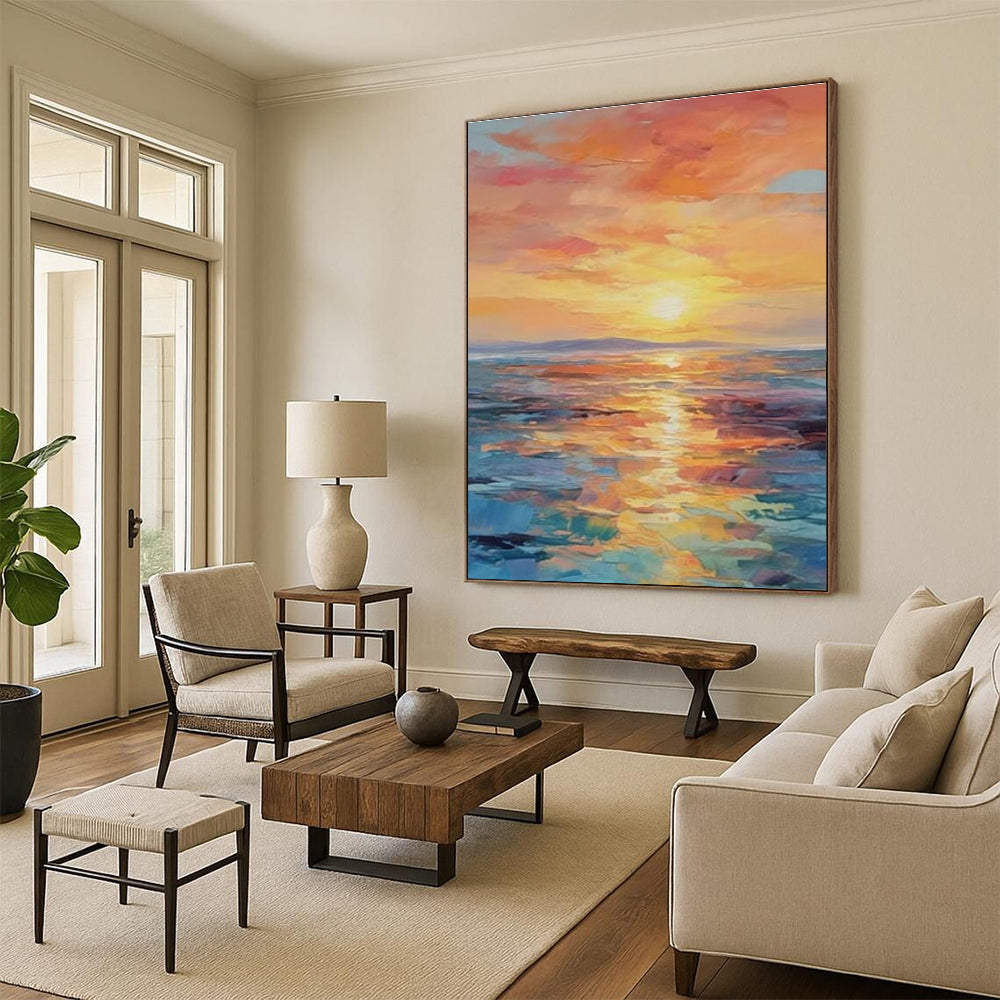 Handmade Abstract Art for Living Room and Cottage Entryway DLZ1533