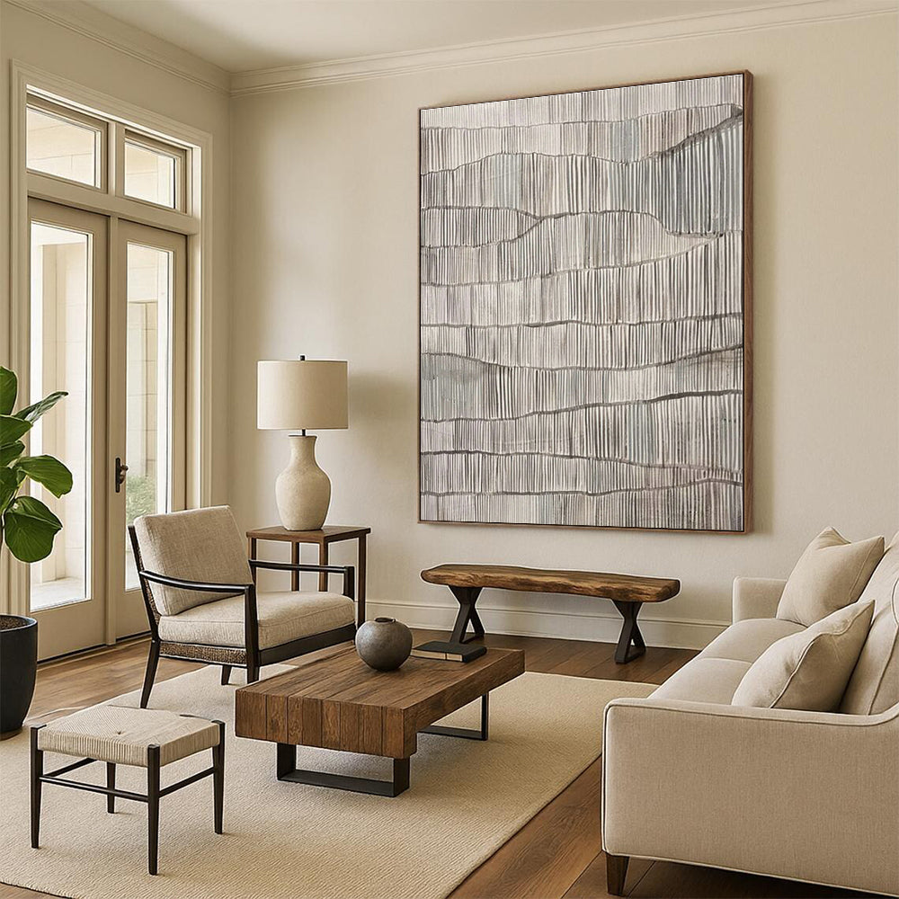 Colossal Personalized Hand-Painted Abstract Canvas for Office & Entryway DLZ1041