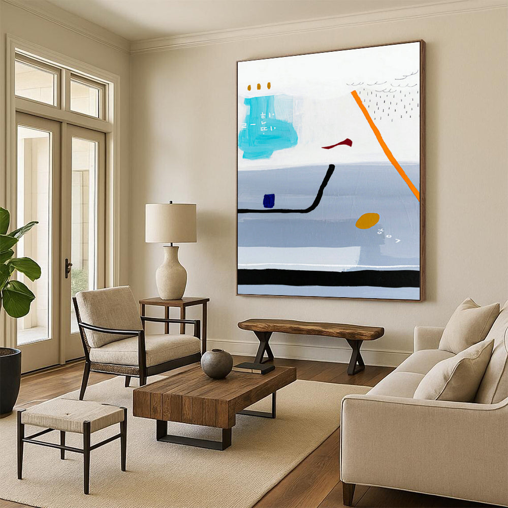 Immense - Sized Custom Abstract Wall Art for Living Room & Hallway DLZ1105