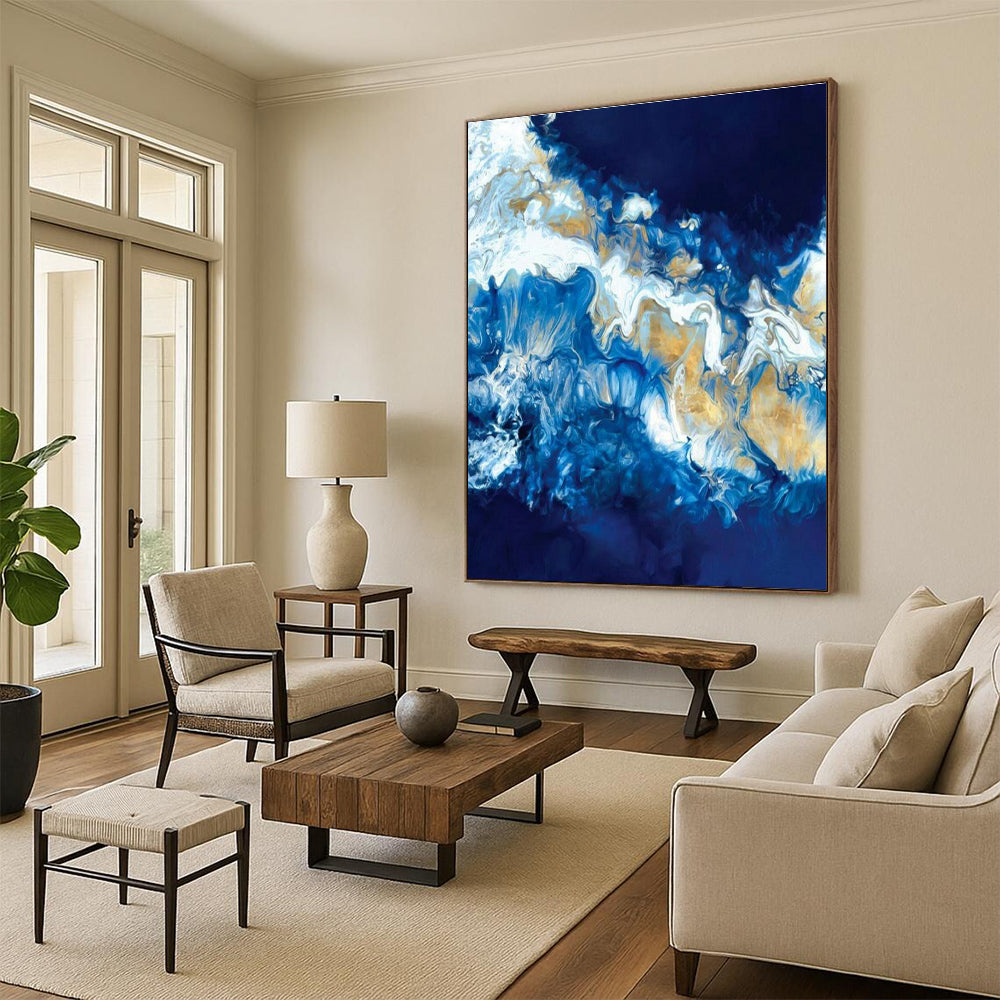 Oversized Handmade Abstract Painting for Office & Entryway DLZ2350