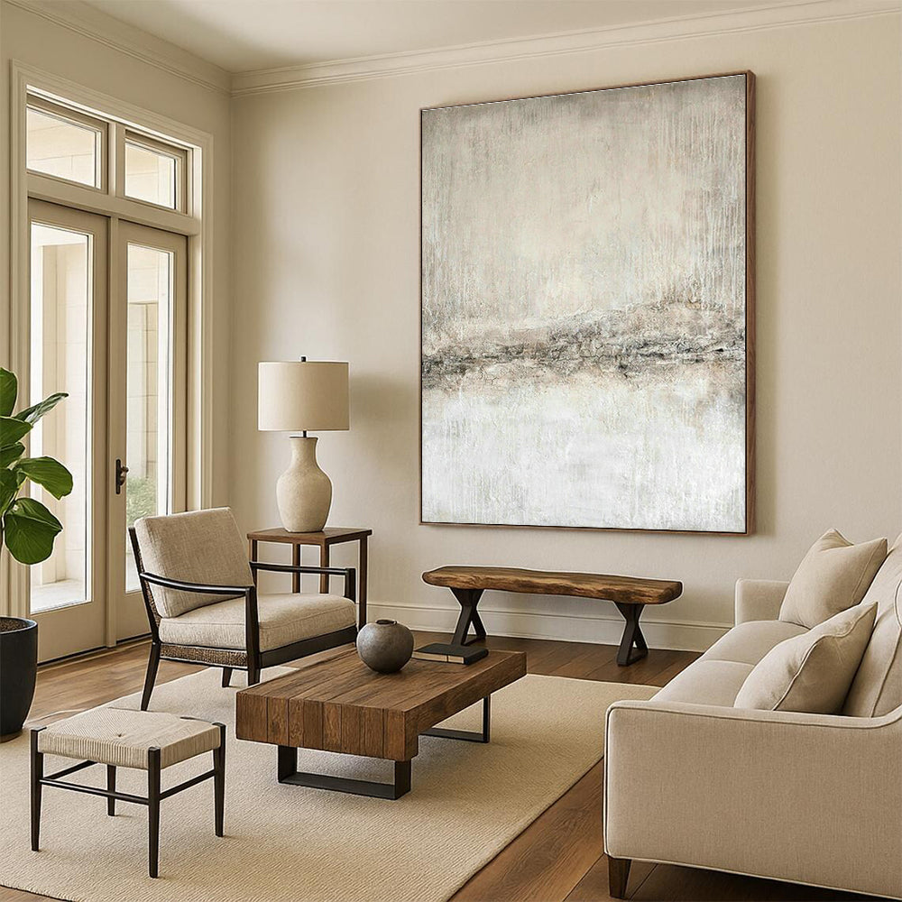 Large Customizable Hand-Painted Abstract Canvas for Bedroom Canopy Bed and Living Room Bay Window Seating DLZ1863