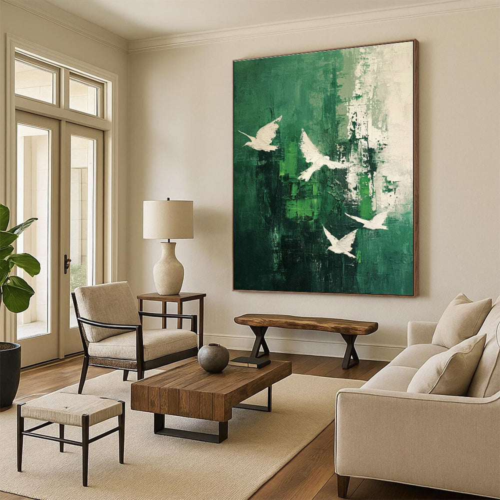 Large Custom Abstract Painting for Entryway & Dining Room DLZ1318