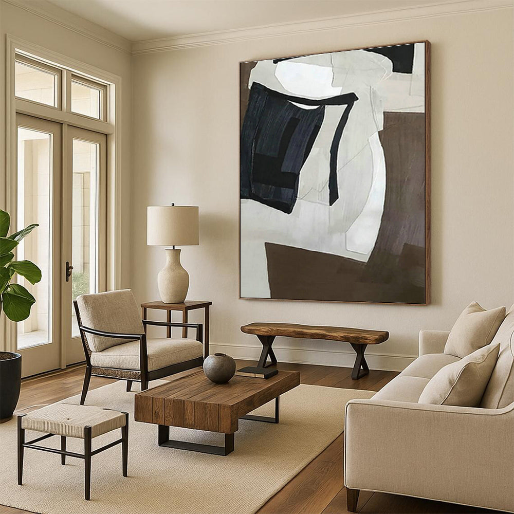 Custom Hand - Painted Abstract Art for Cottage Entryway Pet Feeding Station Backdrops & Office Break Room Microwave Cart Sides DLZ0879