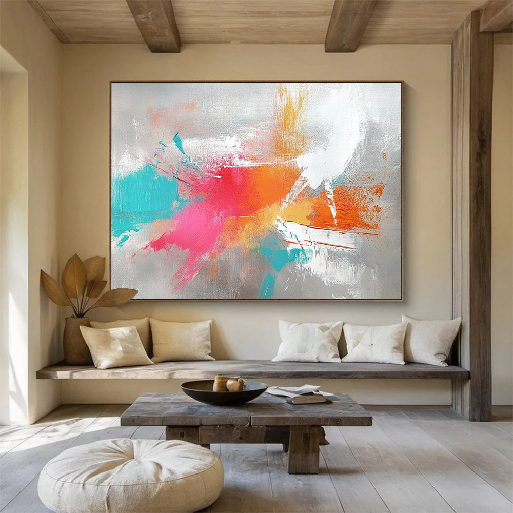 Colorful Splash Abstract Painting with Vibrant Colors DYP307