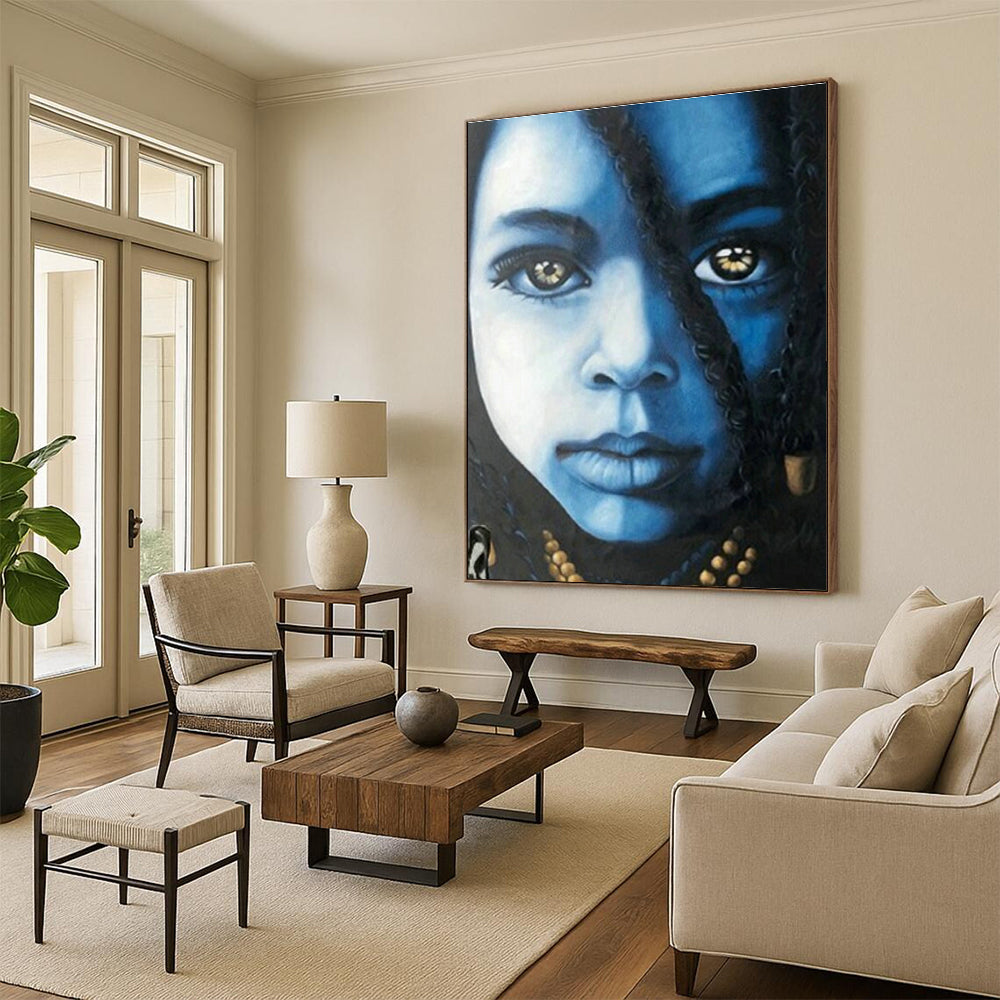 Handmade Abstract Wall Art for Cottage Hallway and Living Room DLZ1609