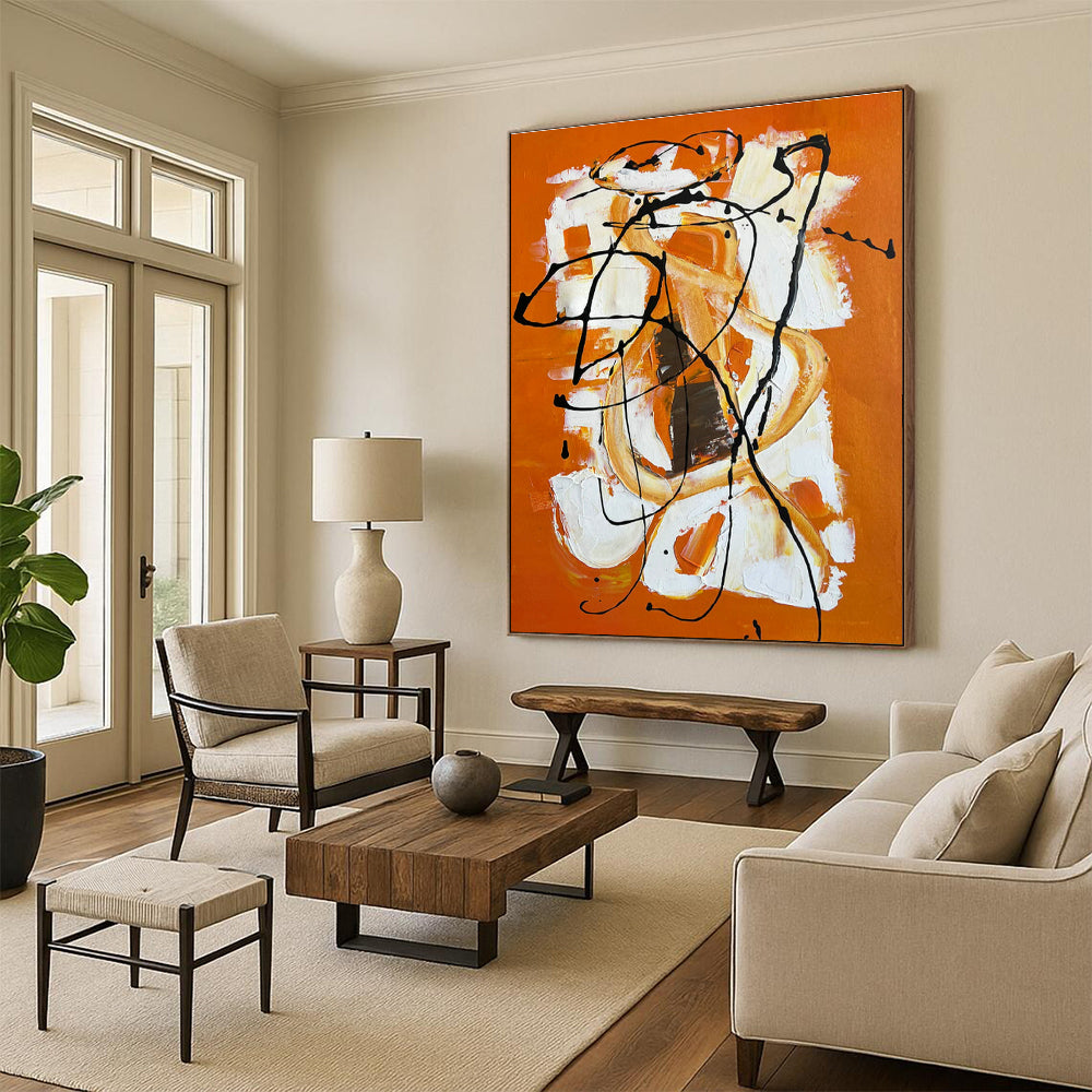 Large Custom Abstract Wall Art for Cottage Office & Bedroom DLZ1228
