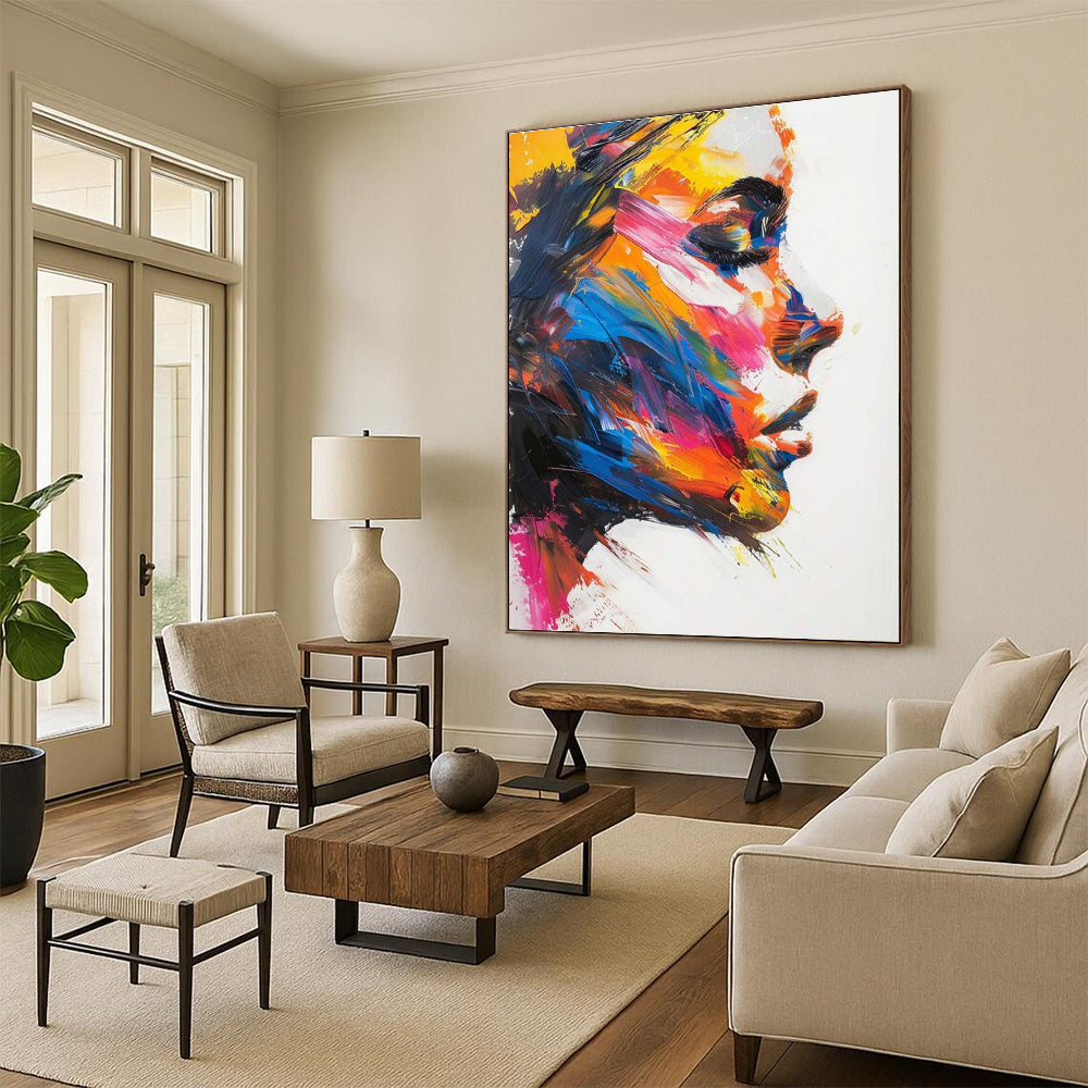 Colorful Abstract Portrait Painting ADGE089