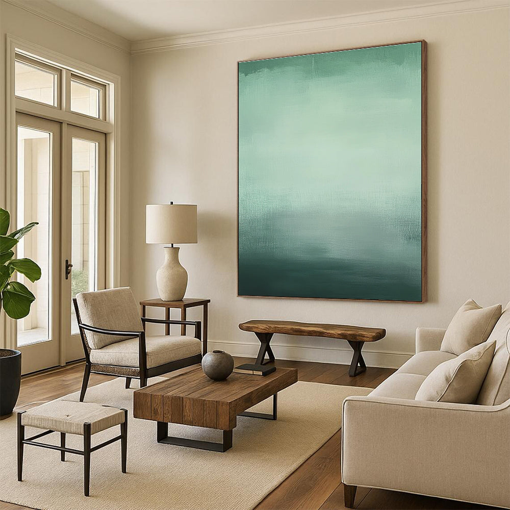 Gradient Green Hues Abstract Painting GER871