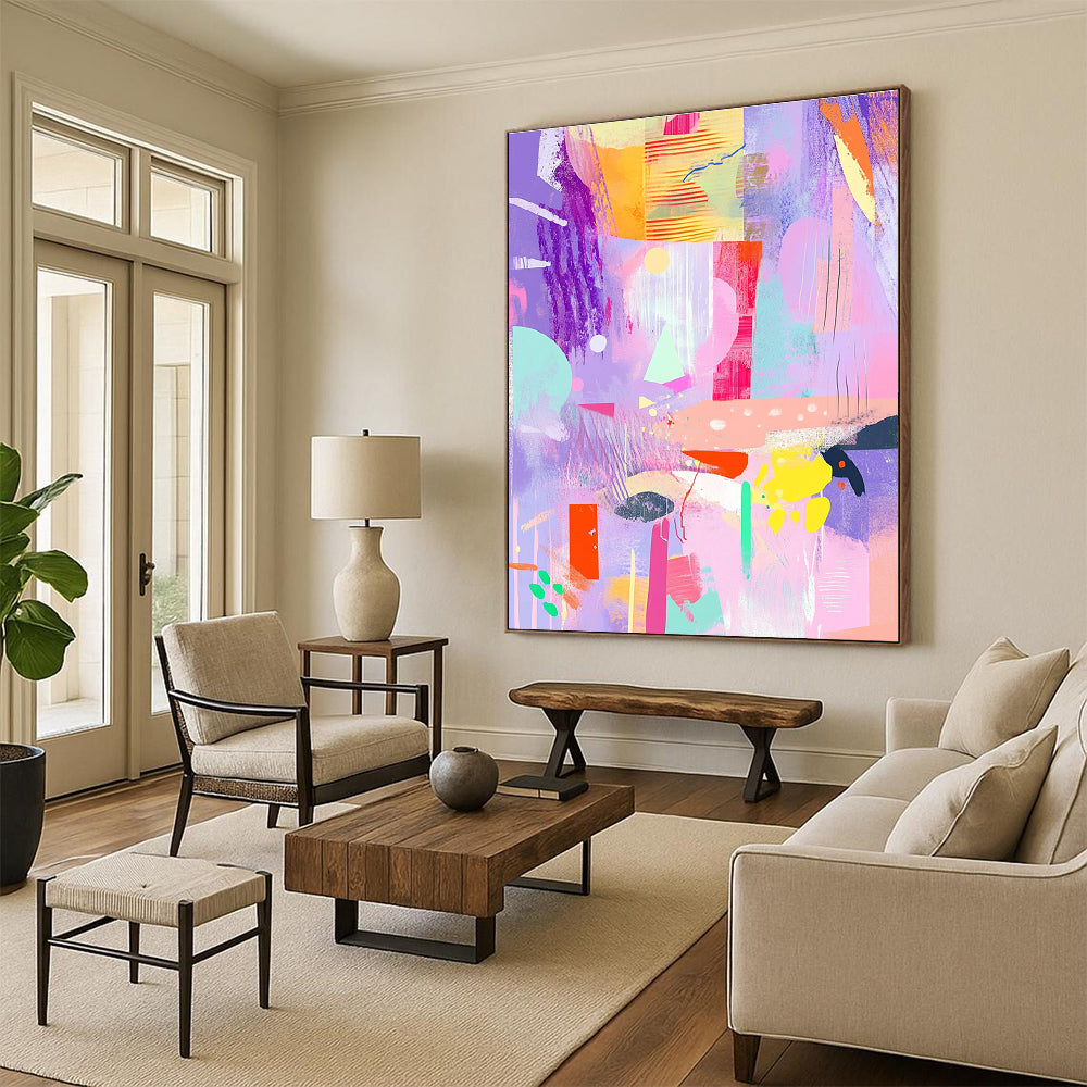 Pastel Colorful Abstract with Purple and Pink Tones GER299