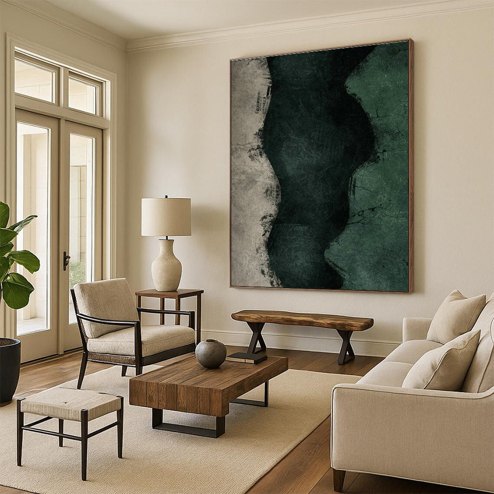 Custom - Composed Handmade Abstract Art for Cottage Office & Hallway DLZ1378