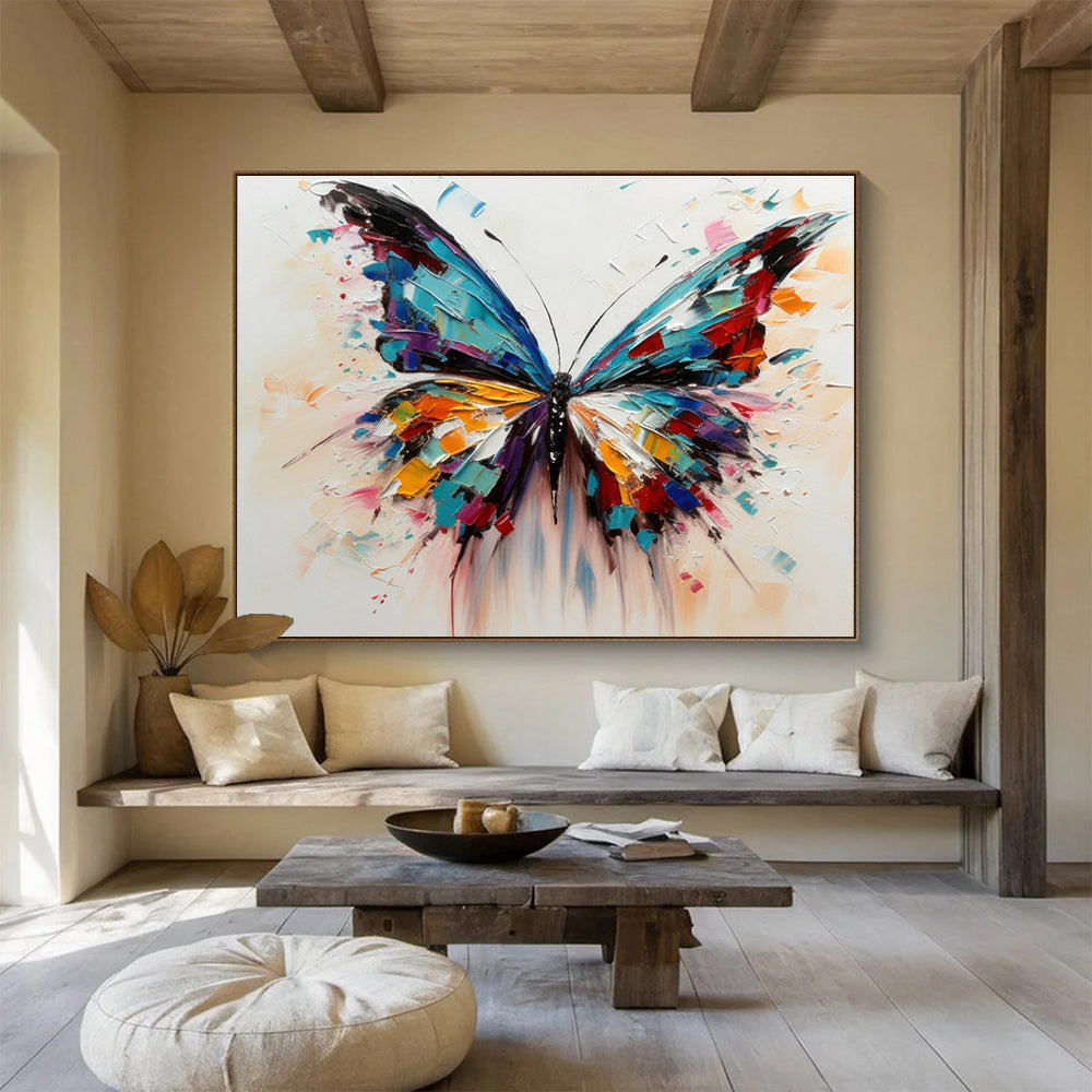 Vibrant Colorful Butterfly Abstract Painting THY053