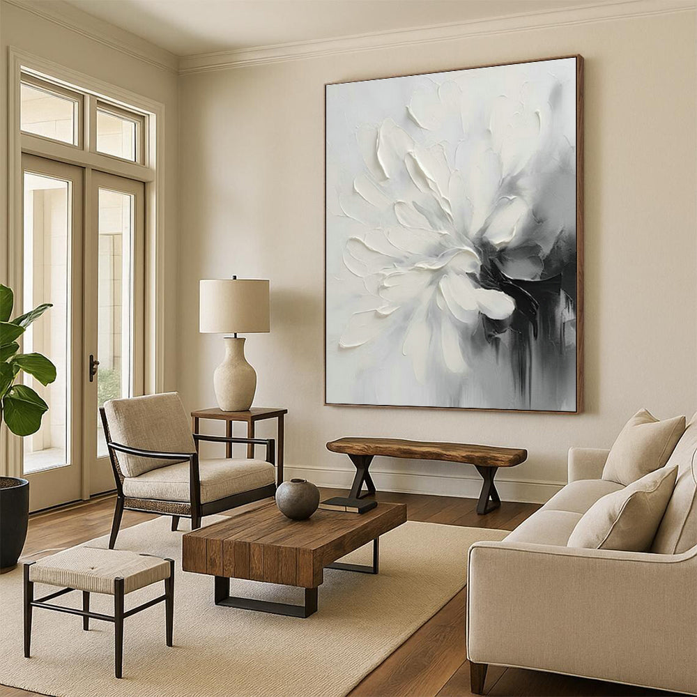 Large Hand-Painted Abstract Art for Cottage Bedroom & Hallway DLZ1647