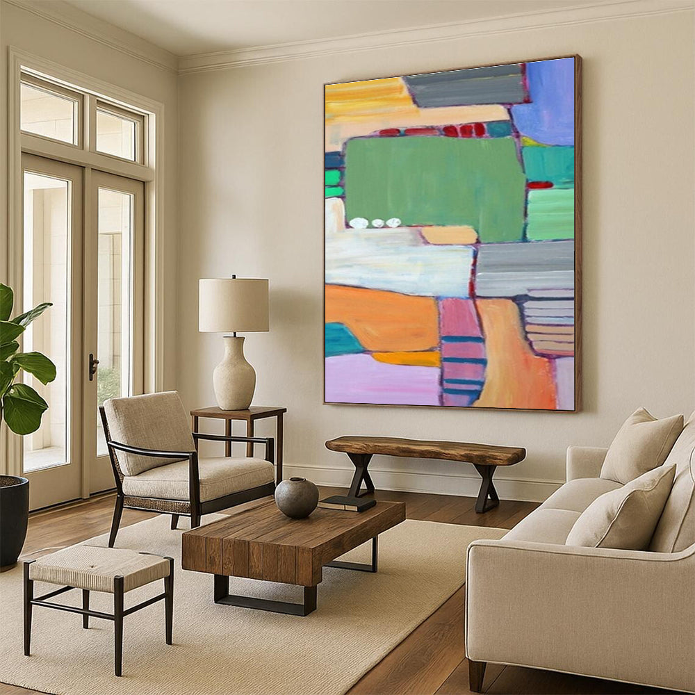 Color - block Geometric Abstract Painting ADGE262