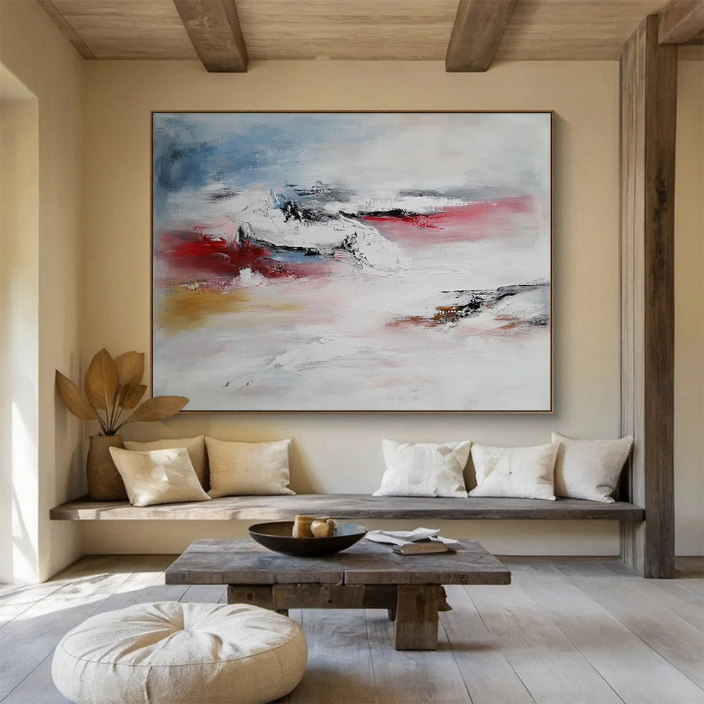 Soft Color Landscape Abstract Painting with Pastel Tones DYP333
