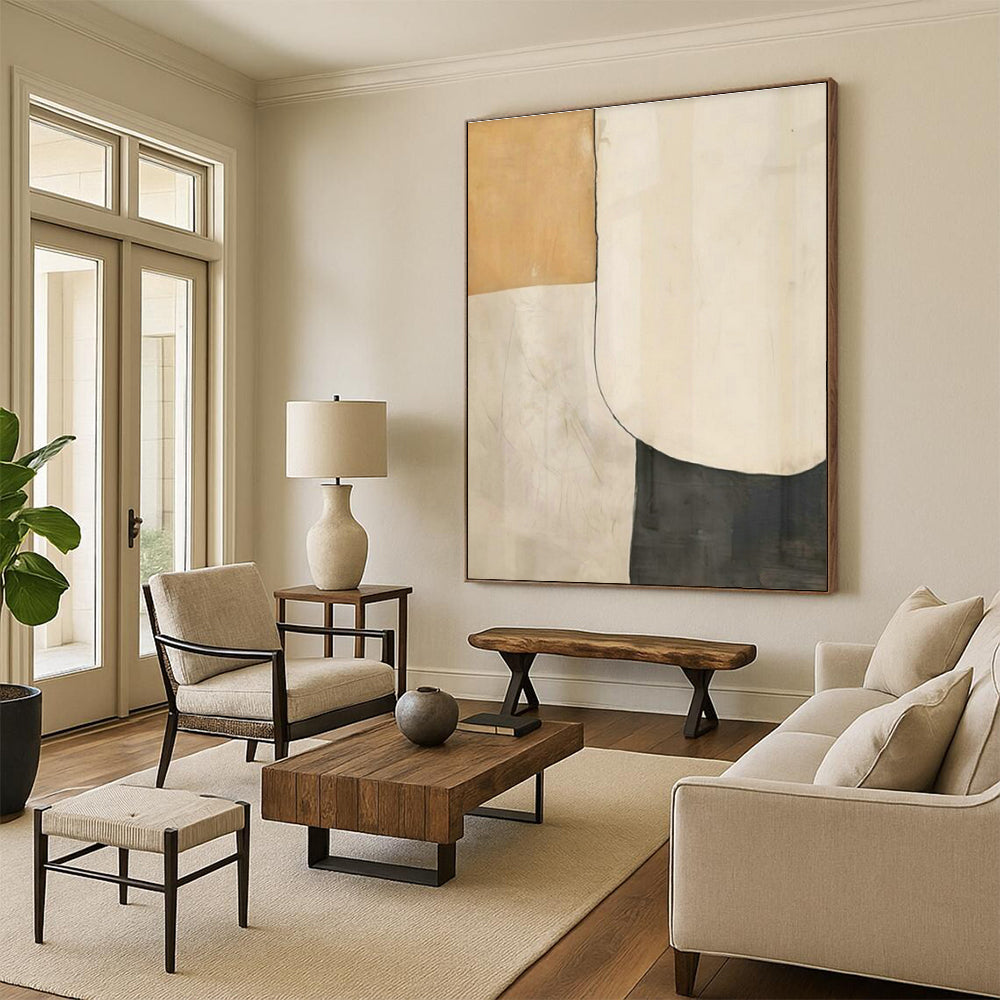 Oversized Custom Handmade Abstract Wall Art for Office Lounge Area and Dining Room Breakfast Nook Wall DLZ1949
