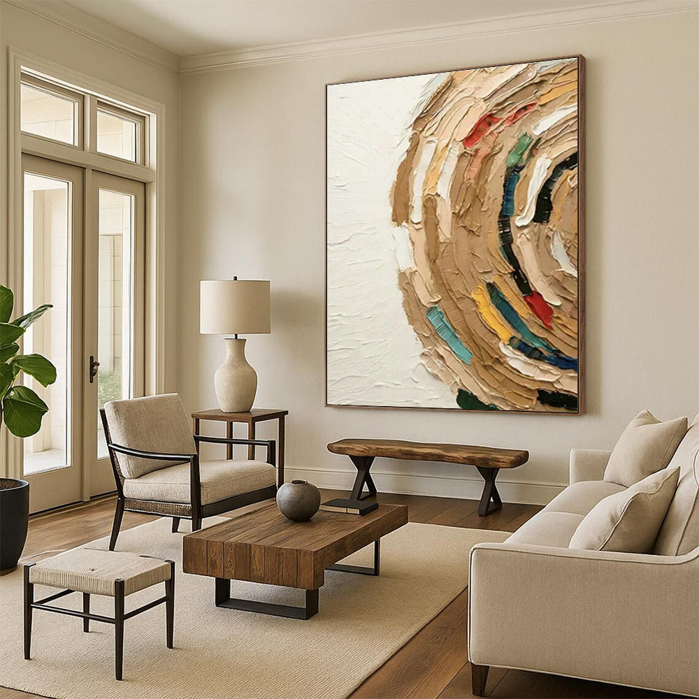 Hand - Painted Extra Large Abstract Art for Living Room & Cottage Dining Room DLZ1125
