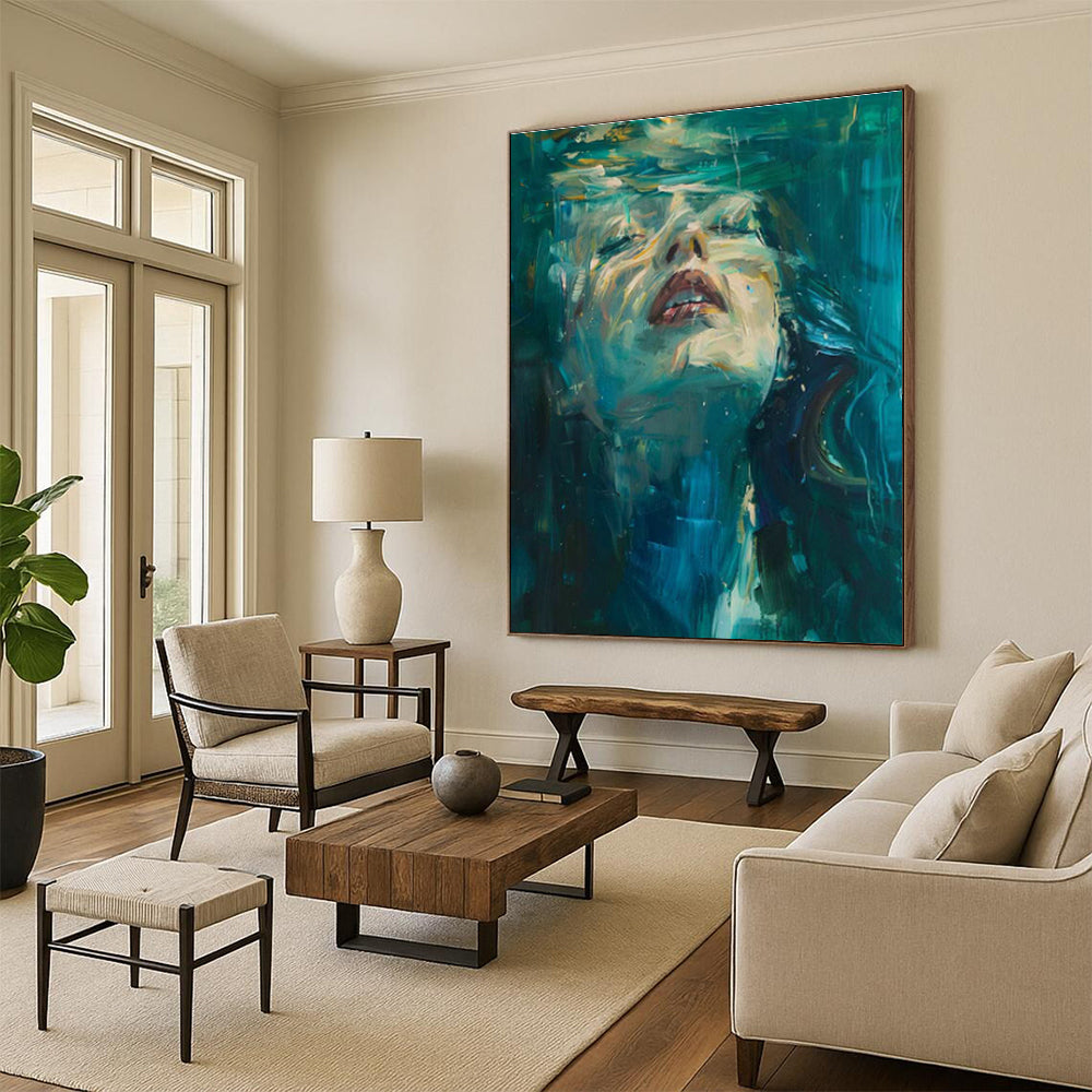 Custom-Made Extra Large Abstract Art for Living Room & Entryway DLZ1190