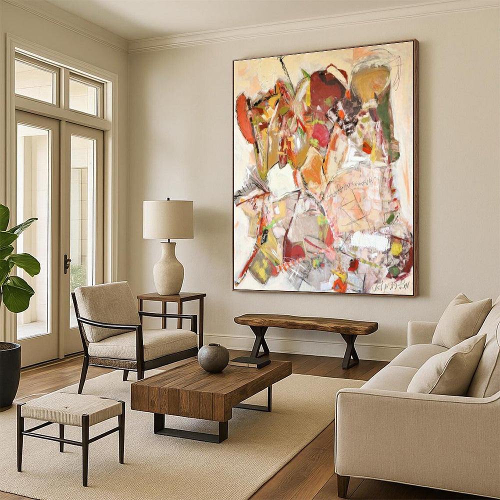 Vast Custom-Designed Handmade Abstract Canvas Art for Office & Bedroom DLZ2080