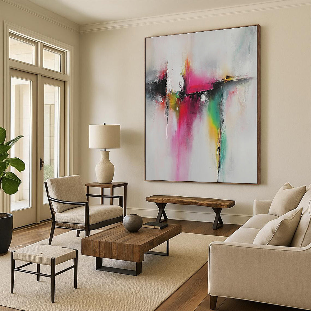 Colorful Drip Abstract Painting with Vibrant Hues GER496