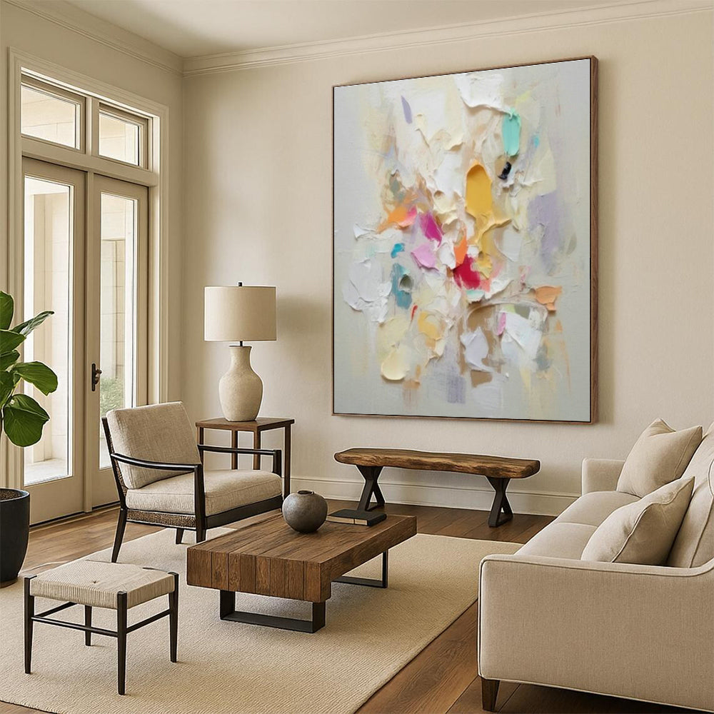 Bespoke Oversized Abstract Painting for Dining Room & Entryway DLZ0980