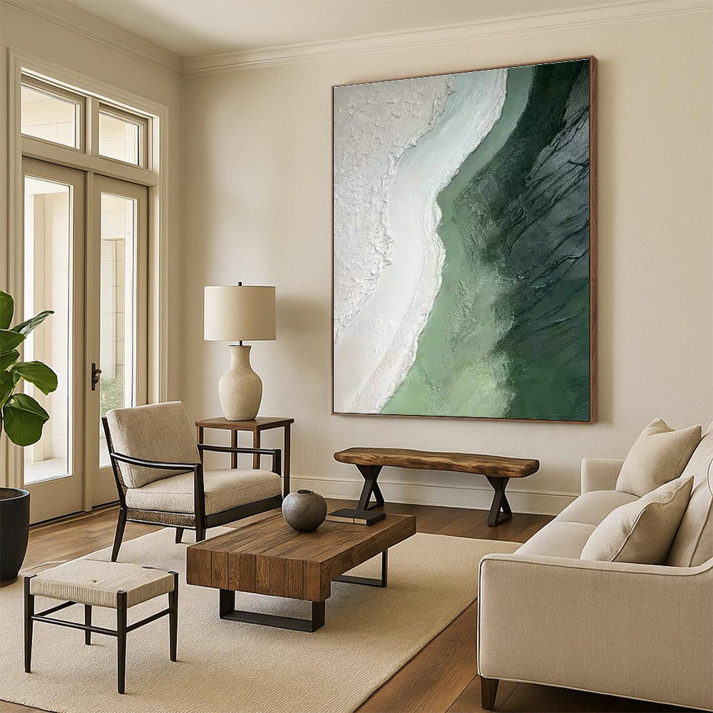 Extra-large Custom Handmade Abstract Painting for Hallway Stairwell and Entryway Foyer DLZ1835
